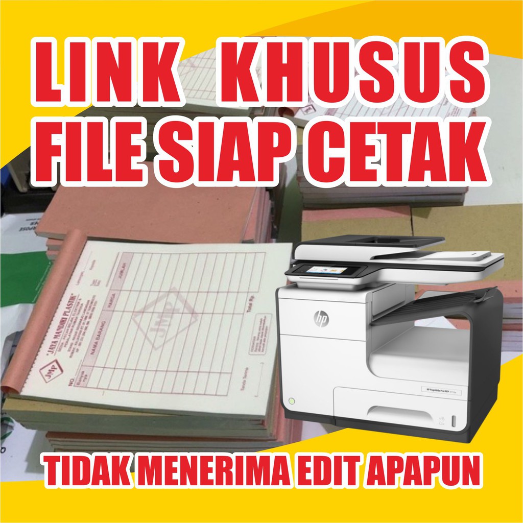 cetak aja nota custom olshop nota penjualan kontan 10x16 cm 1ply tidak rangkap