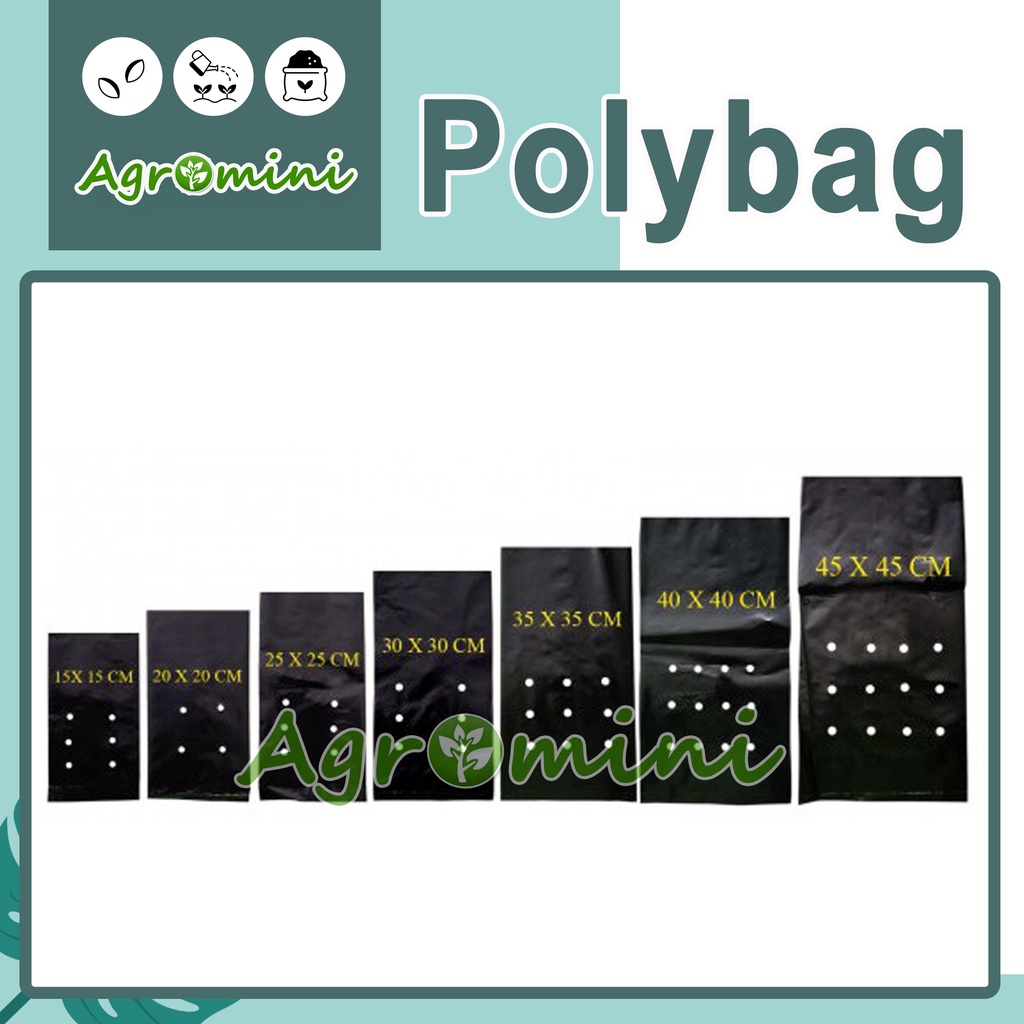 Polybag Tanaman Polibag Tebal Kecil Sedang 15x15 20x20 25x25 30x30 10x12 Pot Plastik Polibek Bunga