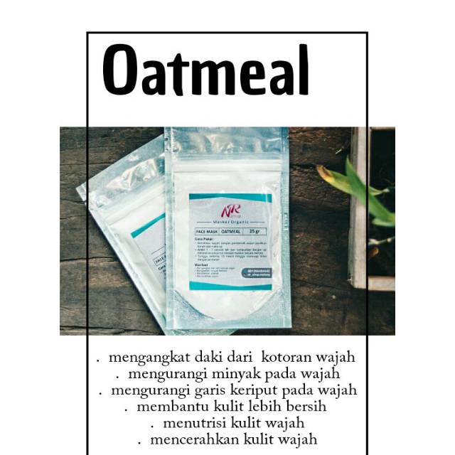 MASKER ORGANIK "OATMEAL"