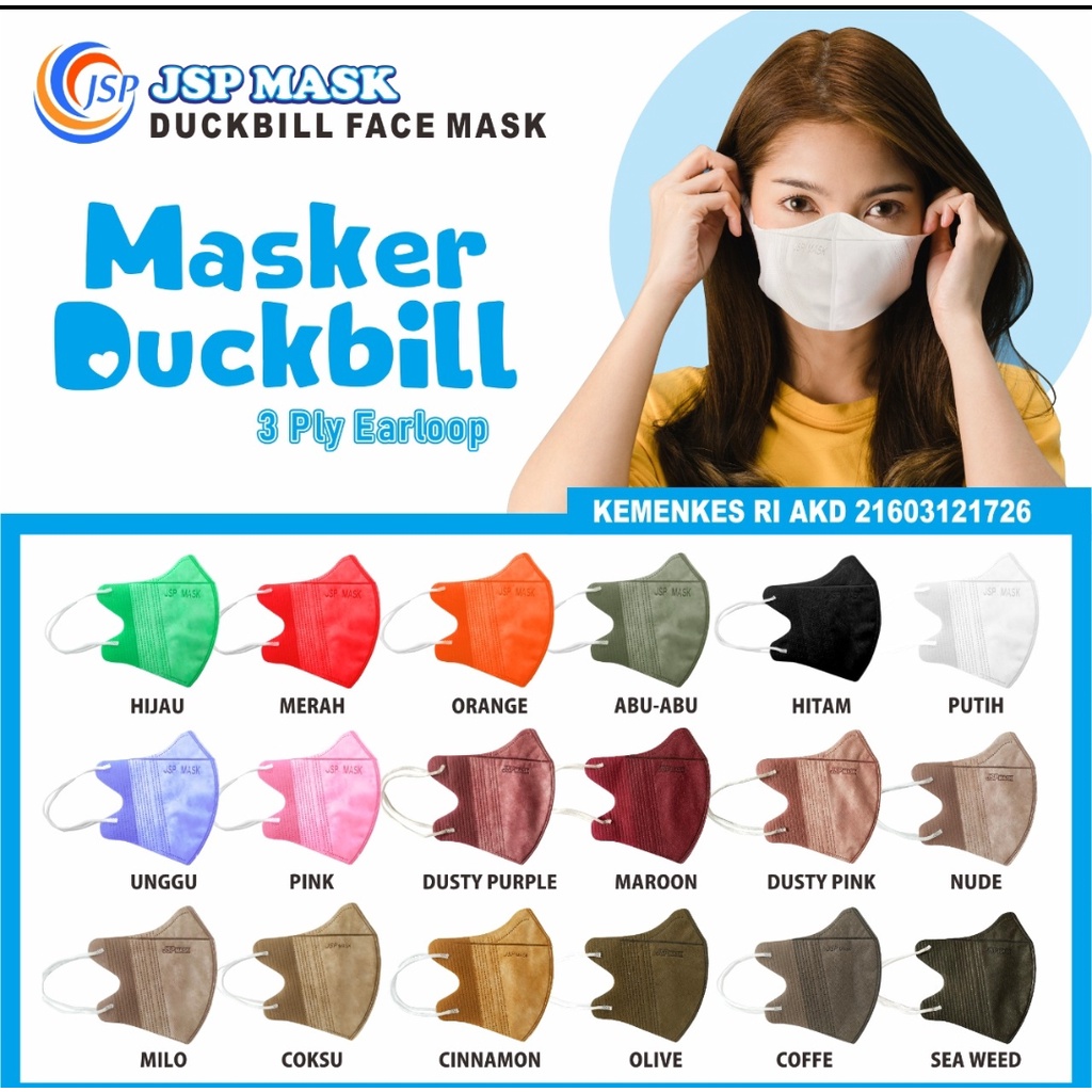 MASKER JSP DUCKBILL IZIN KEMENKES