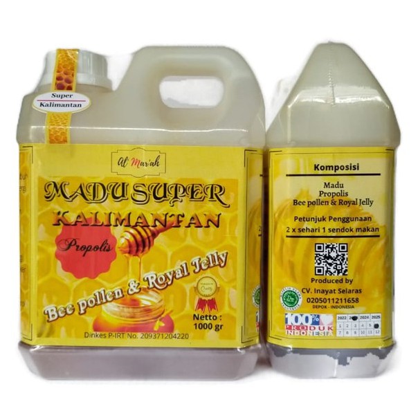 Madu Super Kalimantan 1 kg Al-Mar'ah - Beepolen dan Royal Jelly