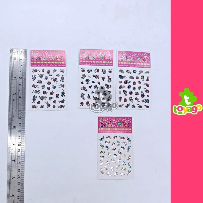 sticker kuku tempel /nail art isi 16pcs grosir murah