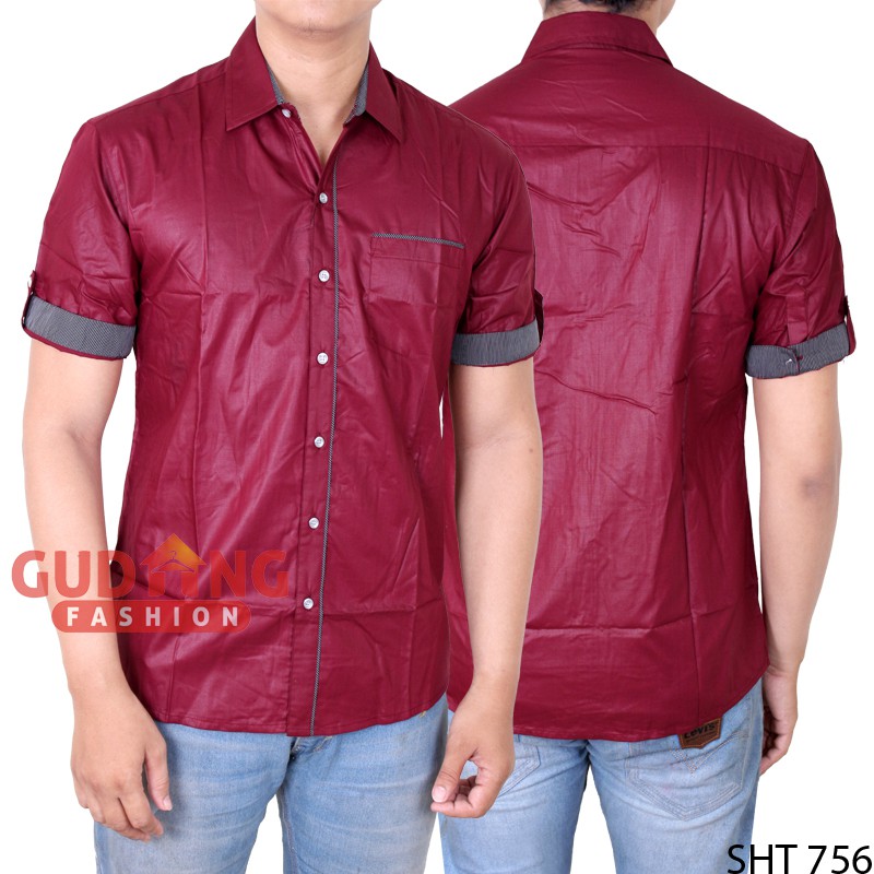 Mens Short Sleeve Casual Slim Fit Stylish Shirts SHT 756