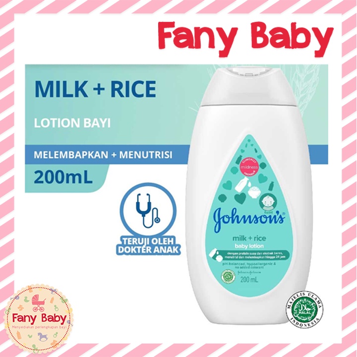 JOHNSON'S BABY LOTION MILK + RICE 200ML