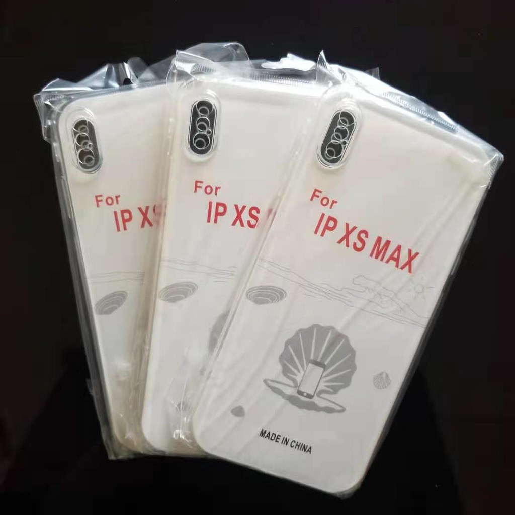 Softcase IPhone 13 12 11 Pro Max X XS 6 7 8 Transparan BeningCase IPhone Case silikon anti licin-lPhone XS MAX