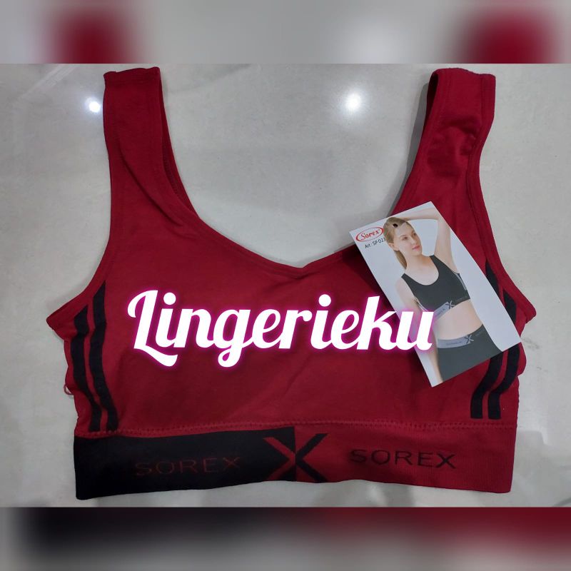 Sorex SP 023 BH Bra Sport Wanita Sorex Exclusive Busa Tanpa Kawat Freesize-Merah Maroon