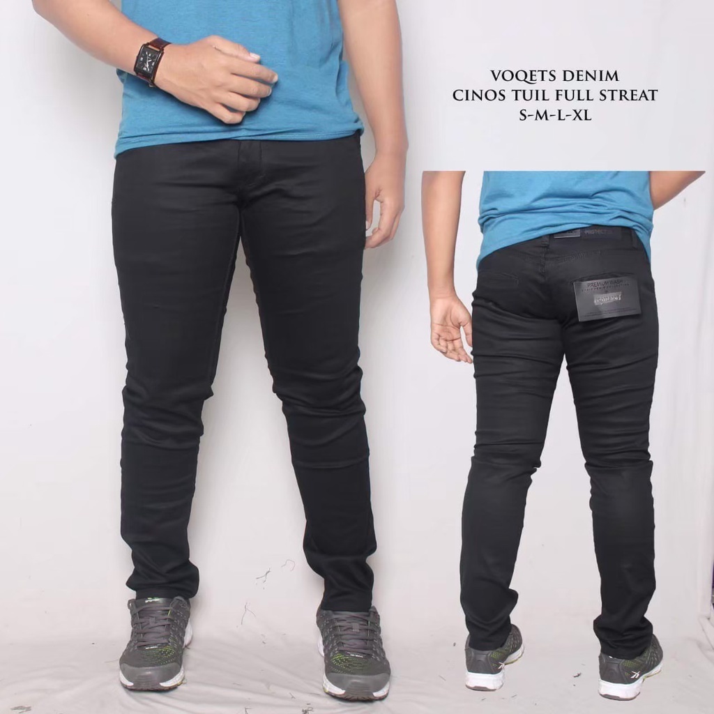 CELANA CHINO Panjang pria Slimfit KERJAHARIAN Santai Casual Formal Hitam Abu Cream Mocca Hijau Army Size 33- 38