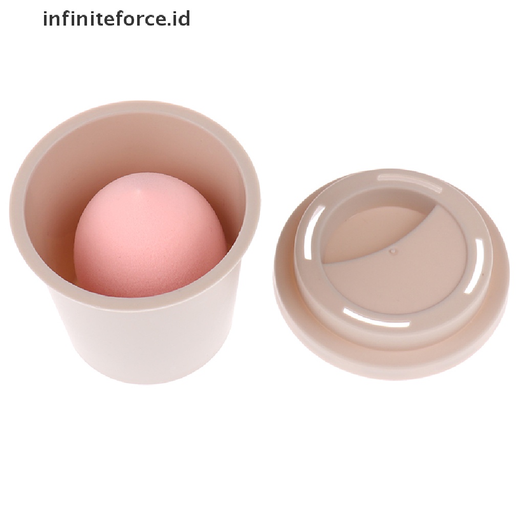 Infiniteforce.id Stand Display Holder Spons Puff Makeup Bentuk Cangkir Kopi