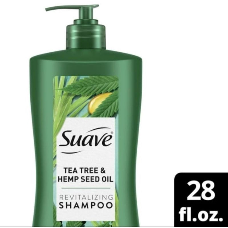 Suave Clarifying Shampoo for Oily Hair Tea Tree Hemp Seed Oil 828 ml 28fl.oz