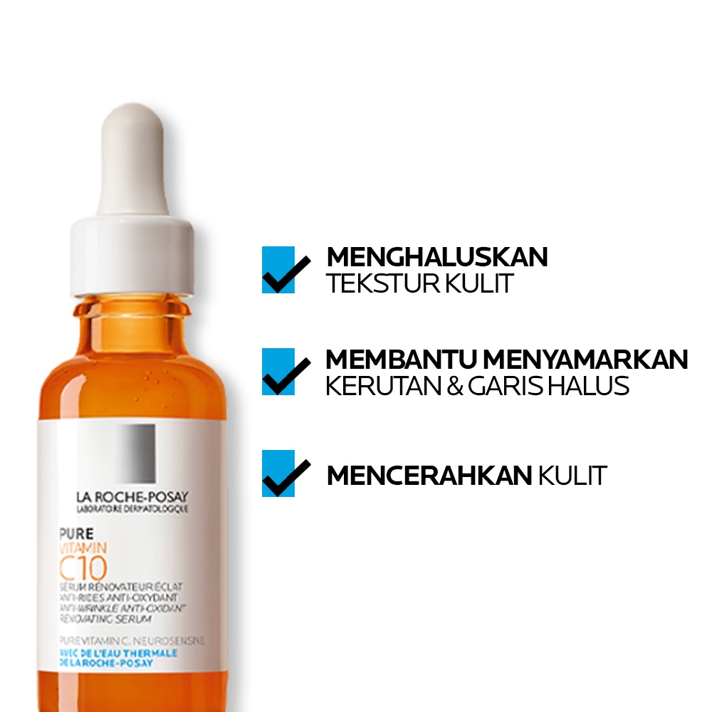 La Roche Posay Pure Vitamin C Serum 30ml - Serum Brightening Kulit Normal/Sensitif/Kerutan-1