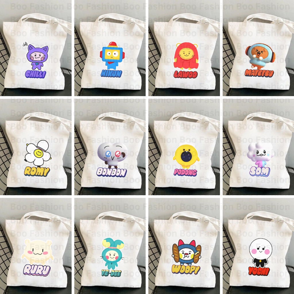 BOO FASHION - TOTEBAG KANVAS KOREA PREMIUM , TOTEBAG KANVAS , TOTE BAG KANVAS , GOODIEBAG CUSTOM , T
