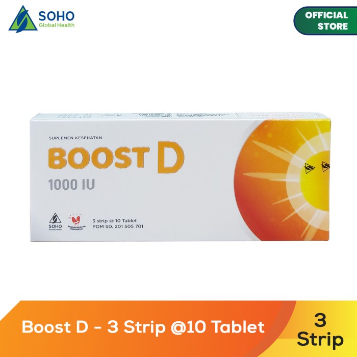 D-VITAMIN- BOOST D VITAMIN D 1000 IU - 3 STRIP @10 TABLET -VITAMIN-D.