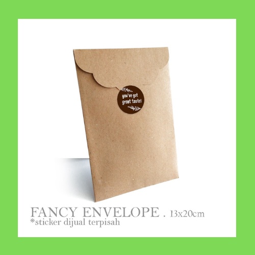 

Fancy Envelope Amplop Coklat Paper Bag Souvenir Hampers Kado Bingkisan Kantong Kertas Small 13x20 (20pcs)