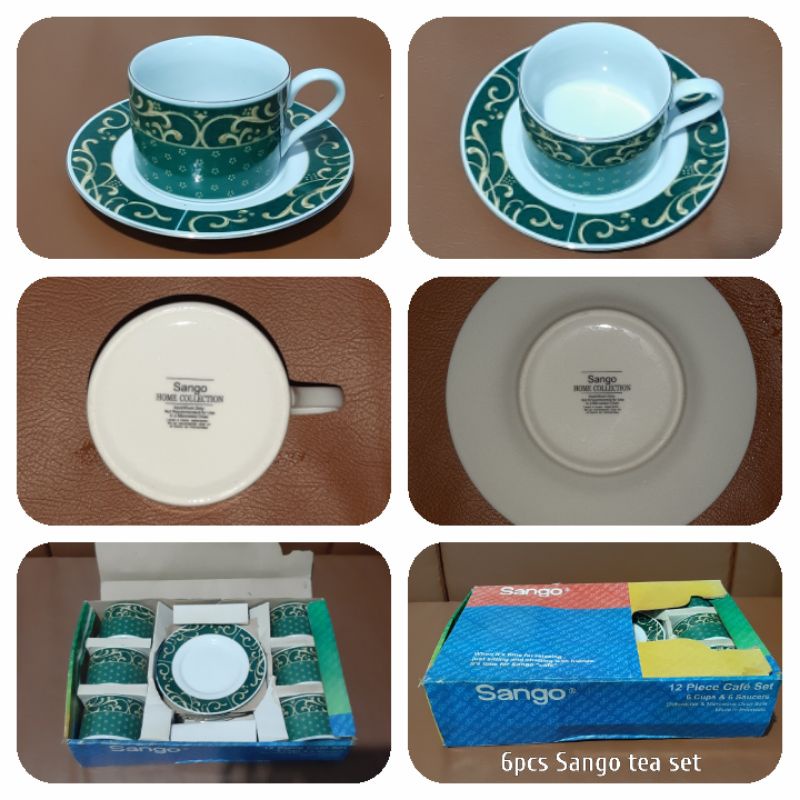 TEA/COFFEE SET (CUPS &amp; SAUCERS) SANGO 6 pairs