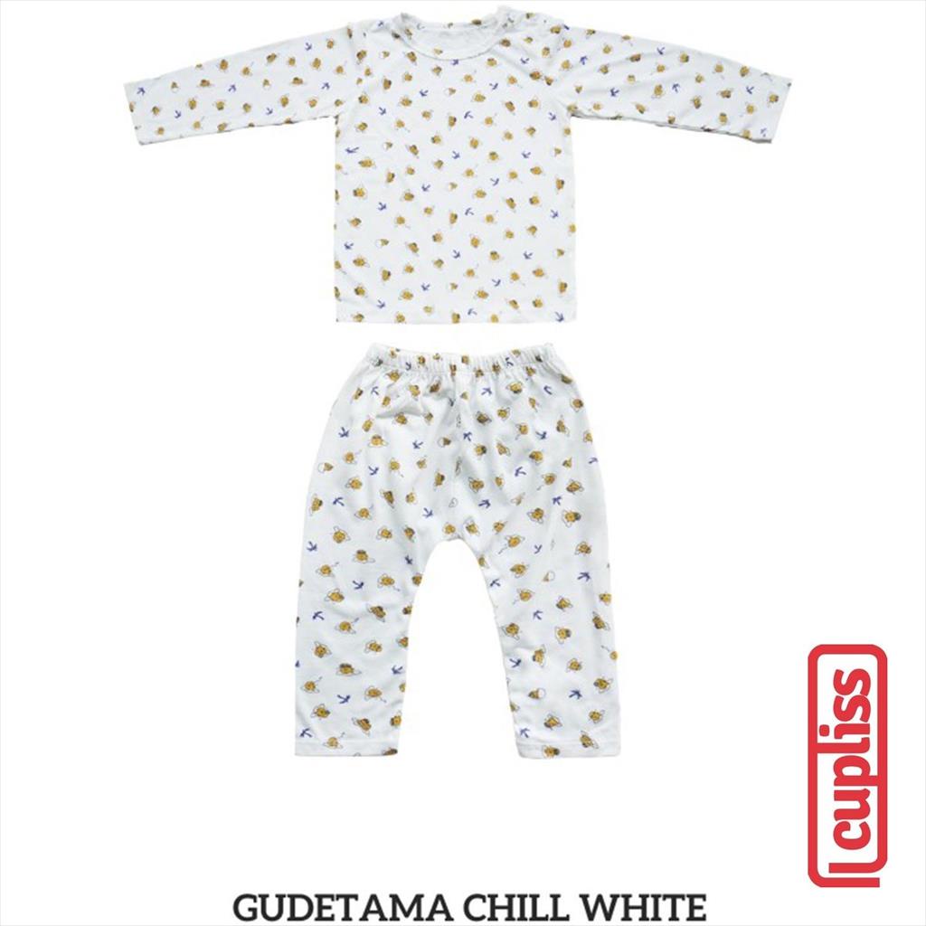 White Chill Little Palmerhaus Gudetama Shoulder Button Long Sleeve