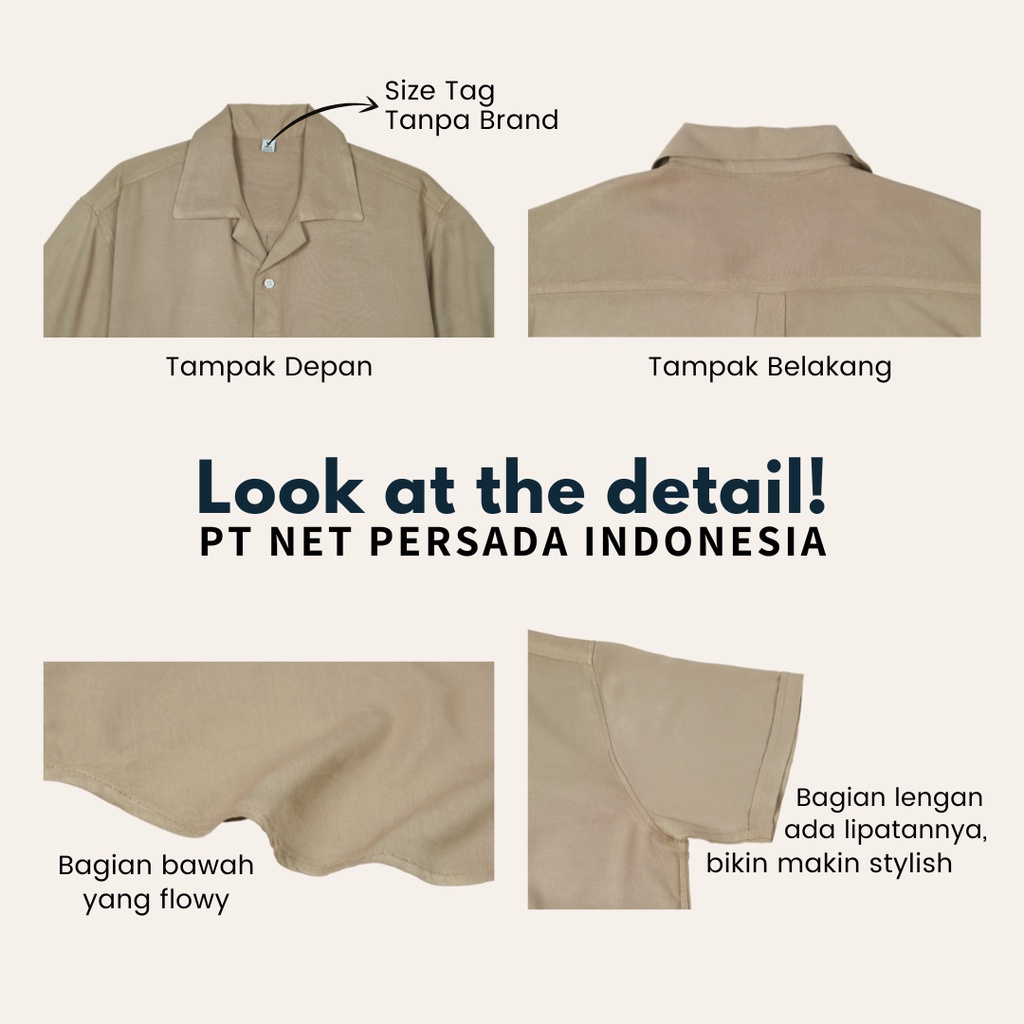 KEMEJA RAYON LENGAN PENDEK PRIA WANITA POLOS PREMIUM SHORT SHIRT