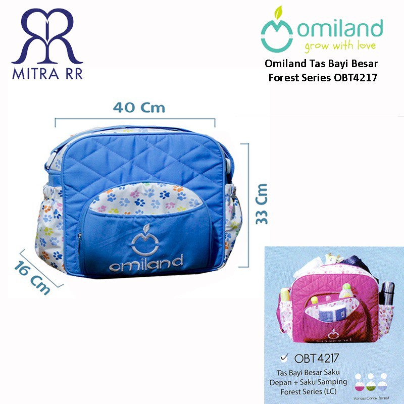 Omiland Tas Bayi Besar Saku Depan Samping Forest Series OBT 4217