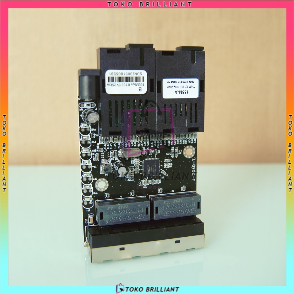 [BISA COD] 10/100Mbps 2 SC 4 RJ45 Ethernet Fiber Switch Single Mode Fiber Port PCB