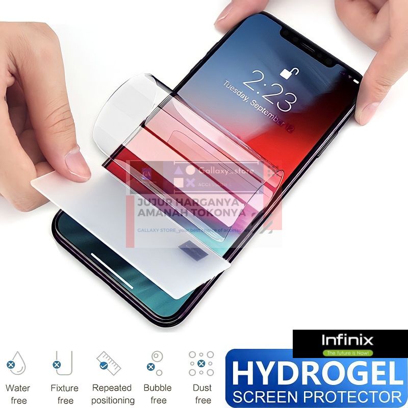 HYDROGEL PELINDUNG LAYAR HP SECREEN PROTECTOR FILM FOR INFINIX HOT4 HOT5 HOT8 HOT8LITE HOT9 HOT9PLAY HOT10 HOT10PLAY HOT10S NOTE7 NOTE8 NOTE10 NOTE10PRO SMART5 4 11PRO SMART 7 6+ HD HOT11 11S 11PLAY zero x smart 9 50i 40 pro 12 30i pro play GT 10 pro 8