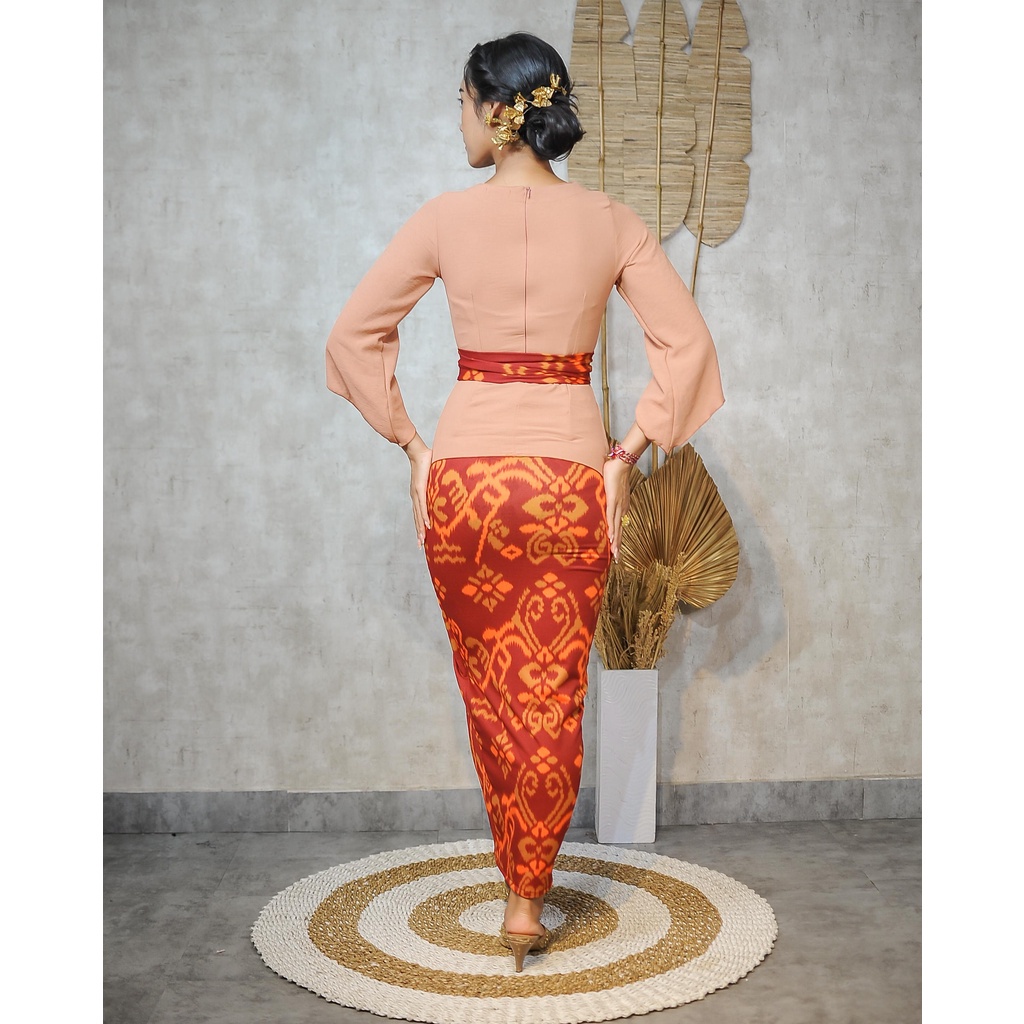 (kode 3) ONE SET KEBAYA JADI AIR FLOW KIMONO LONCENG+KAMEN MOSCREPE+SELENDANG-7