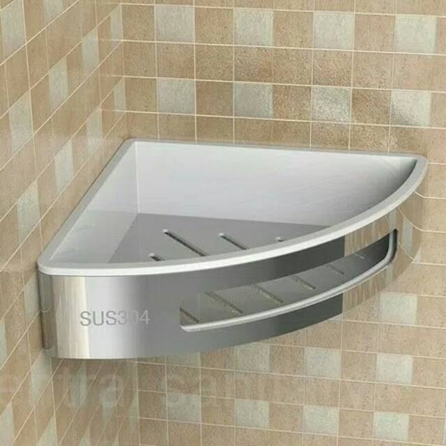 Tempat Sabun sudut/ Rak sabun Sudut Stainless/ Kawat sabun