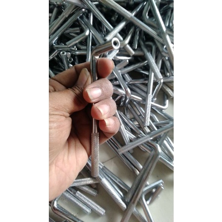 kunci setel kelep motor model L croom