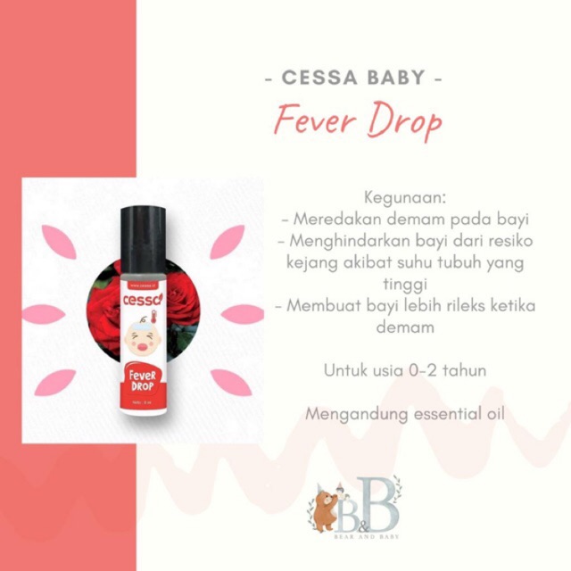 PEREDA DEMAM BAYI - CESSA FEVER DROP (ESSENTIAL OIL)