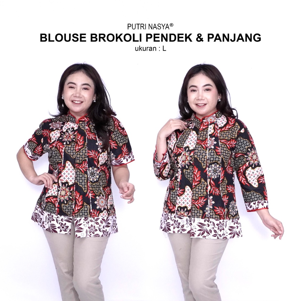 Blouse Batik Big Size LD 140 Wanita Atasan Batik Jumbo L-XL-2L-3L-4L-5L-6L-7L Model Blus Jumbo Kerja Batik / Atasan Big Size Kerja Wanita / Pakaian Batik Kantor Formal Bahan Katun Seragam Super Big / Baju Batik Kekinian Terbaru Modern Trendy