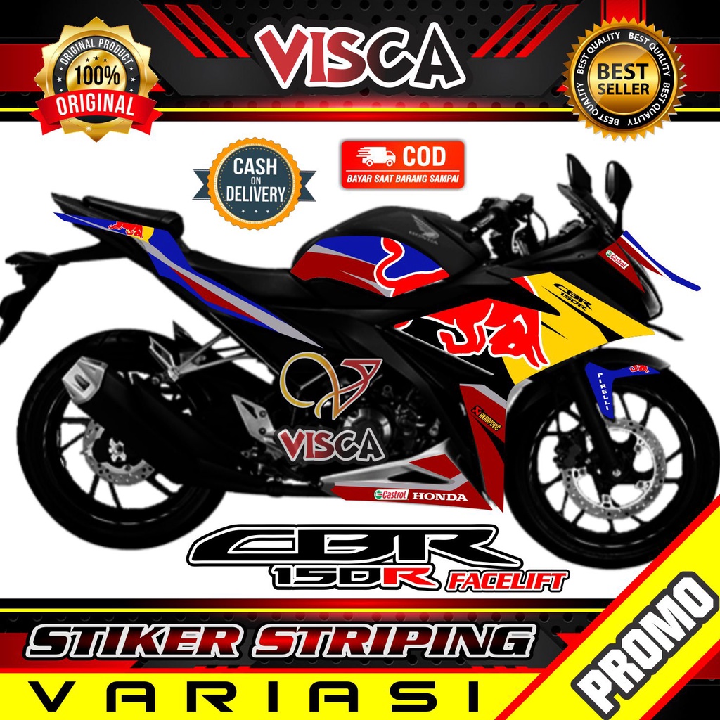 Striping Cbr 150r Facelift  - Sticker Striping Variasi Lis Cbr 150r Facelift - Striping Hologram Cbr