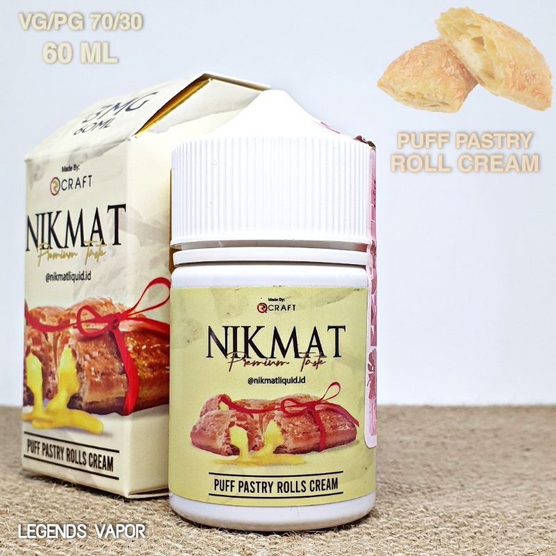 FREEBASE - LIQUID NIKMAT V1 Puff Pastry Rolls Cream 60ML AUTHENTIC