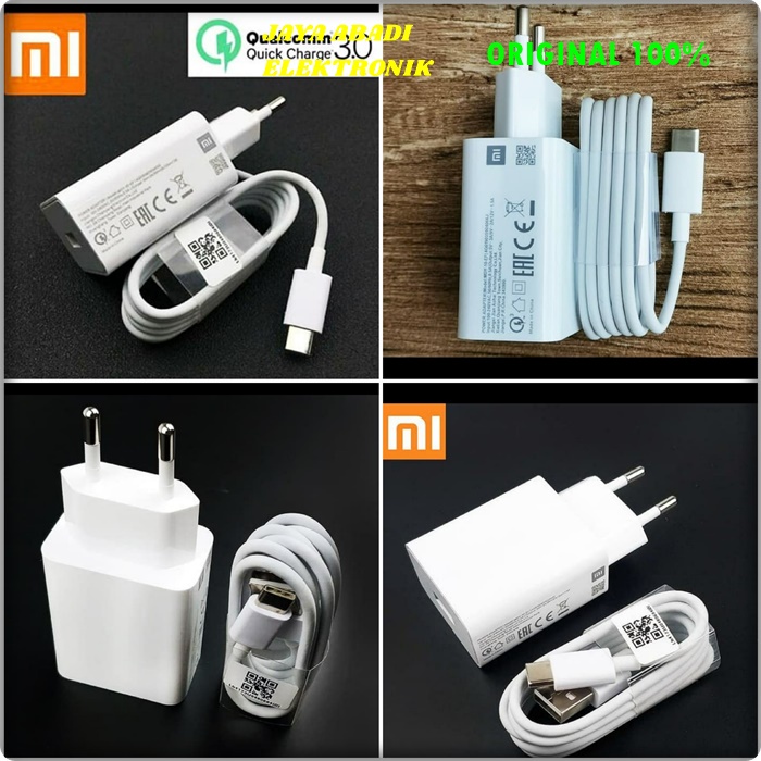 J16 XIAOMI ADAPTOR SATU SET 3A USB TYPE C FAST CHARGING FLASH CHARGE QUALLCOM QUICK ADAPTOT TRAVEL MULTI AUTO  hp cas casan super fast charging travel charger flash charge quick qualcomm adapter adaptive watt w kabel data androit handphone quallcomm