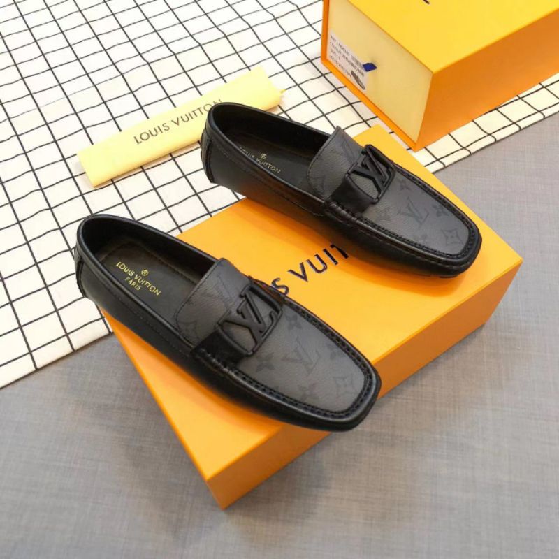 sepatu loafer lv pria vip mirror shoes men high top lou is vuitton slip on terbaru