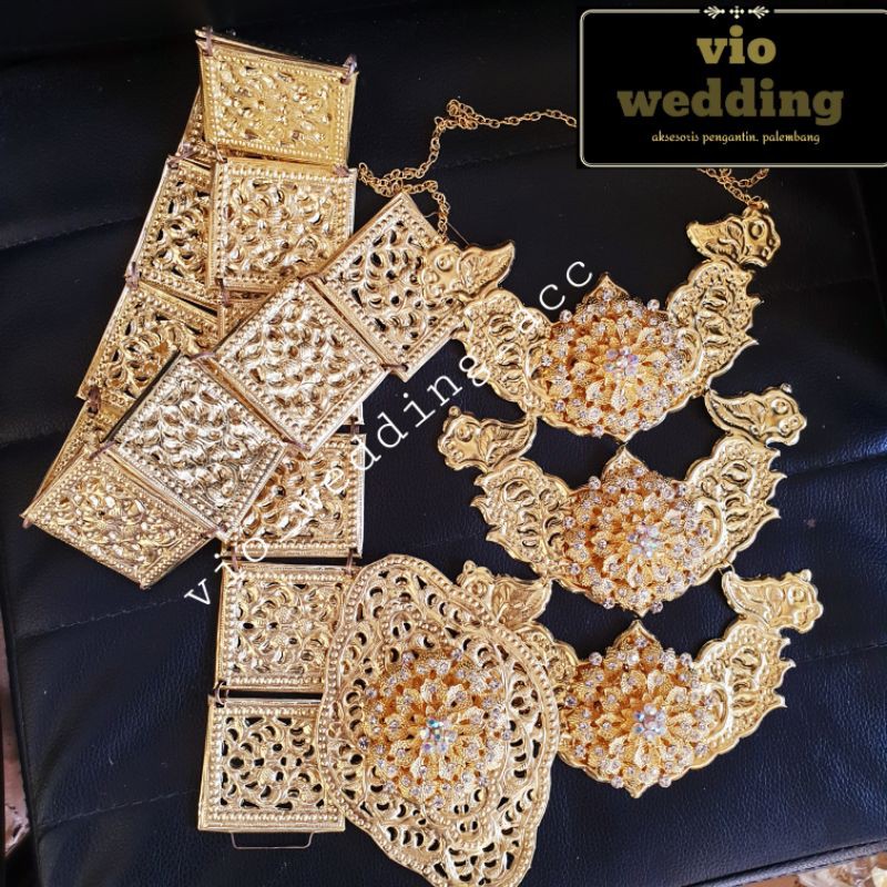 kalung &amp; ikat pinggang pengantin palembang