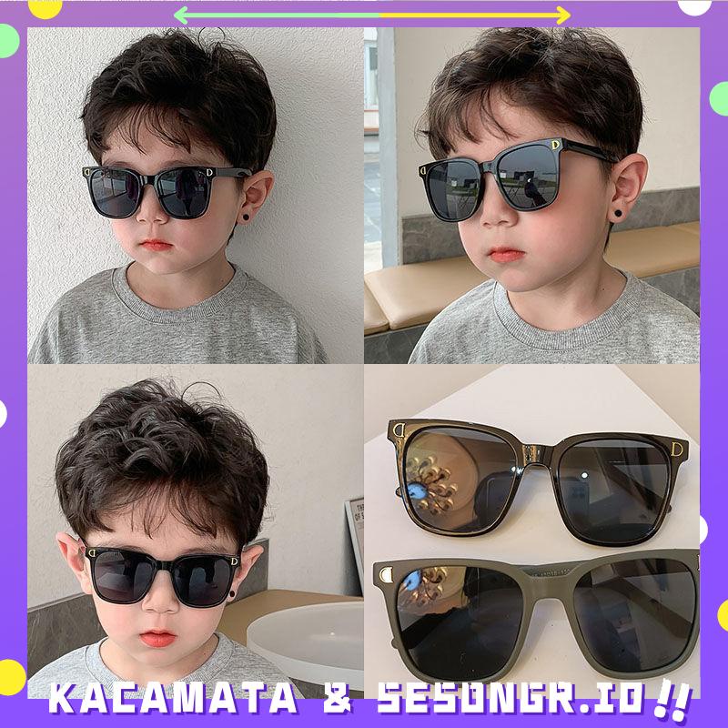 Kacamata Anak Laki-laki Perempuan Universal Anti-UV Street Shooting Sunshade Fashion Sunglasses - SG