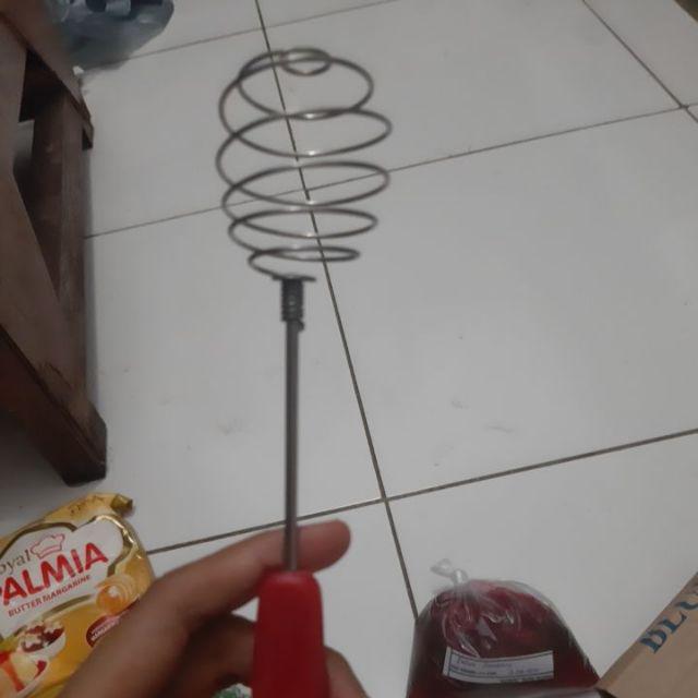 Whisk Kecil Gagang Merah P17cm /kocokan