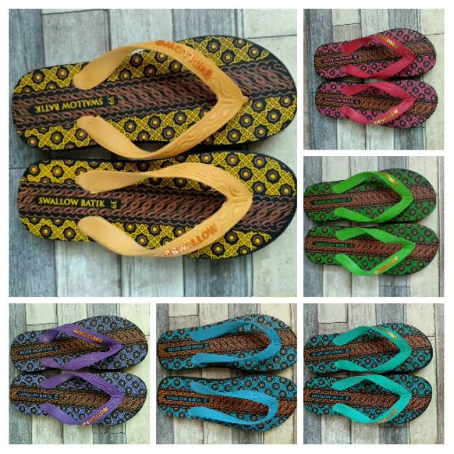  Sandal  Sendal Jepit Swallow  Batik  Shopee Indonesia