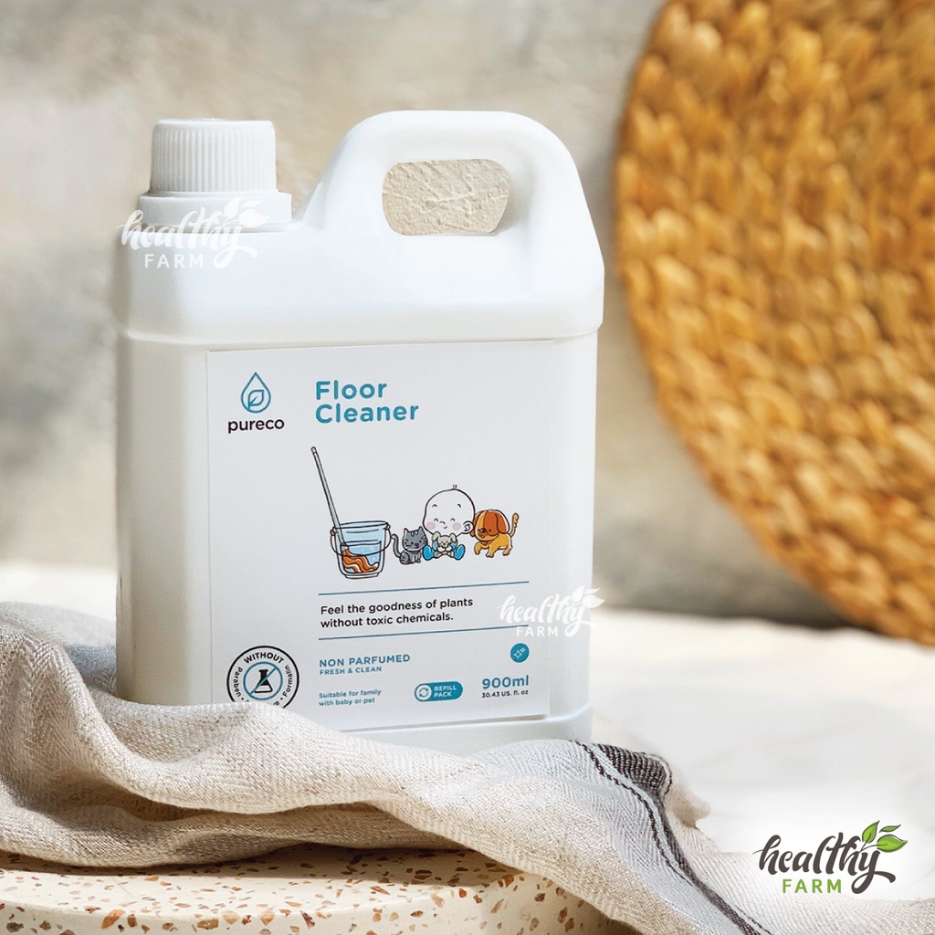 Pureco Refill Liquid Floor Cleaner Sabun Pel Karbol Pembersih Lantai Rumah 900ml