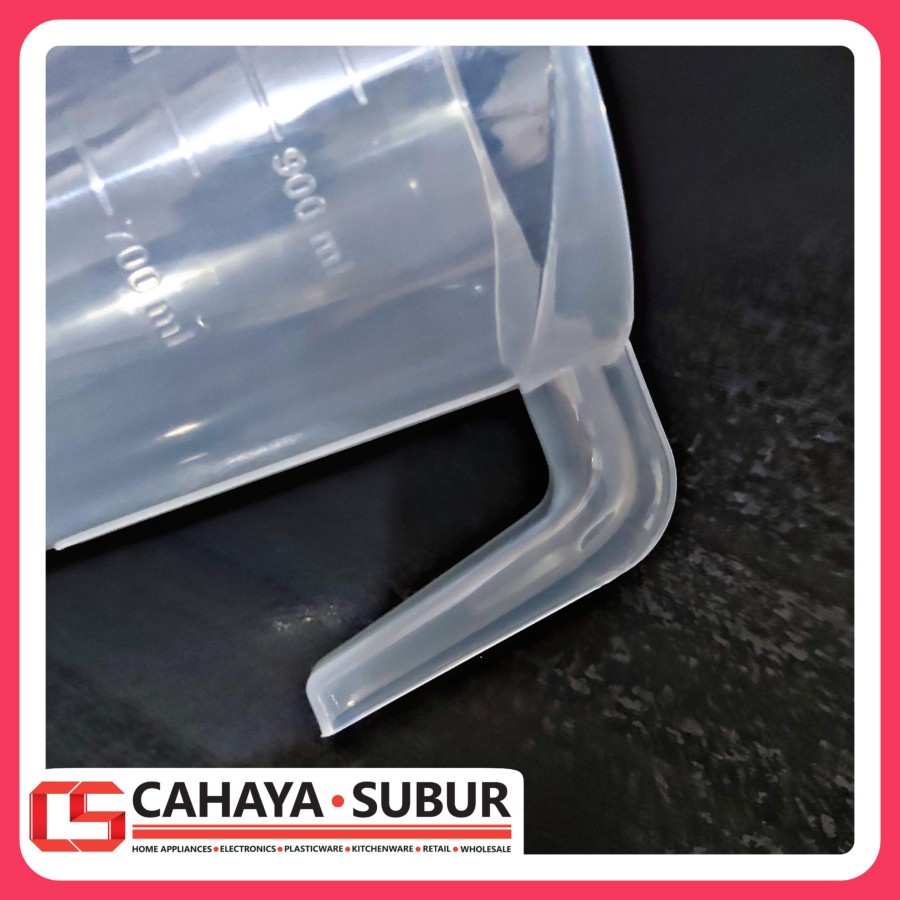 Gelas Ukur Plastik 1000 mL / Takar 1000ml / 1 Liter (Bisa Tumpuk Antar Gelas) 500mL