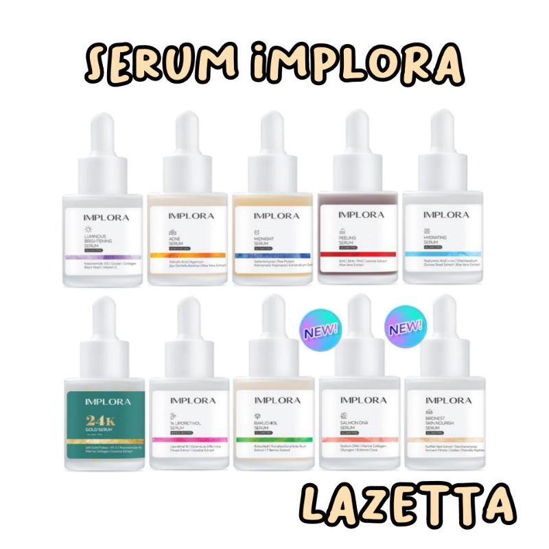 Lazetta - Serum Implora BPOM | Implora Serum Wajah BPOM 20 ml