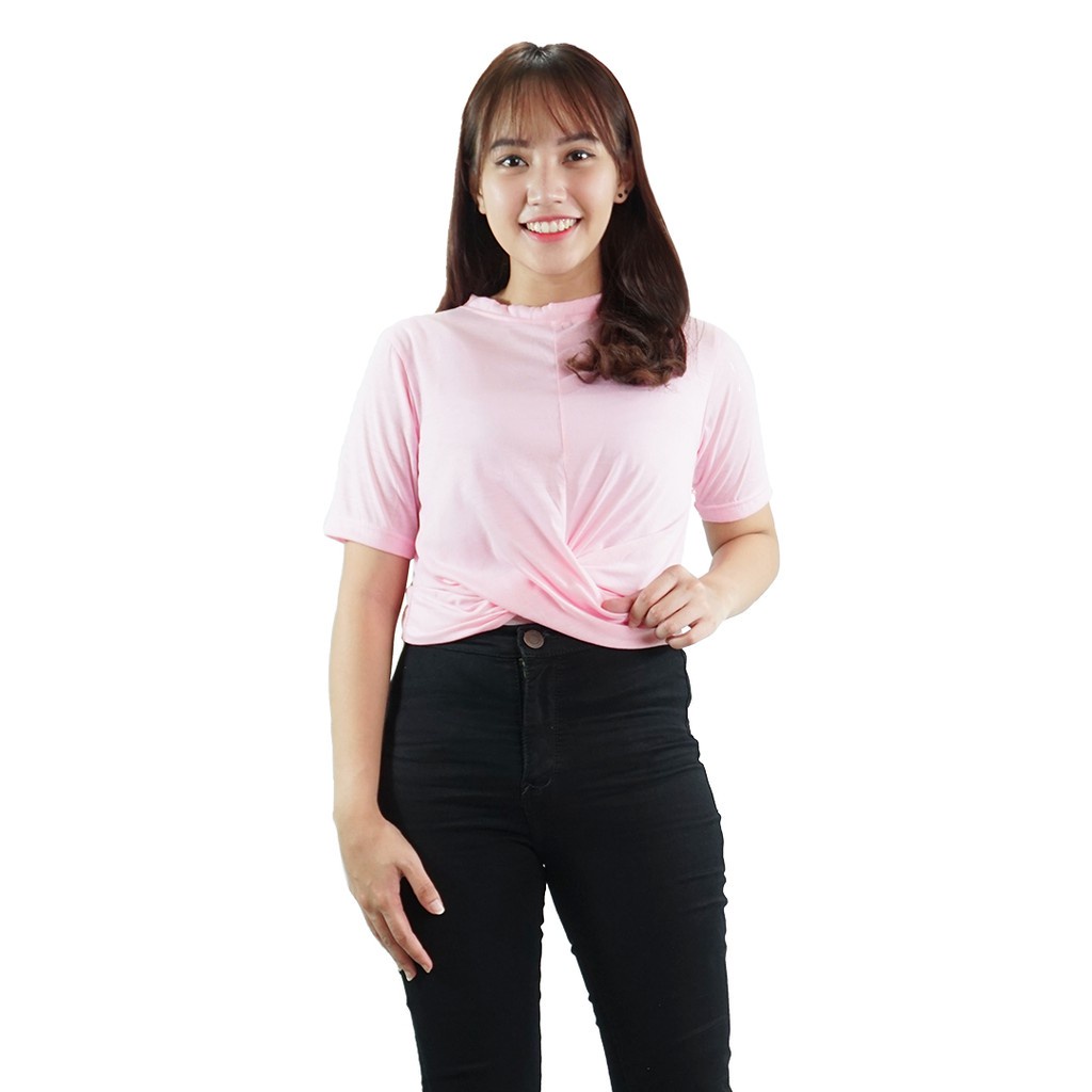 Tq88indonesia Baju Atasan Wanita Lengan Pendek / DULY TOP / Blouse Polos / Blus / Ootd / Outfit