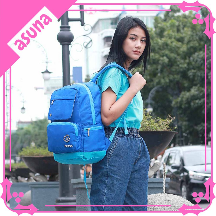 Tas Backpack Wanita HERBIE ASN 187 Free Raincover Tas Ransel Tas HERBIE ORIGINAL