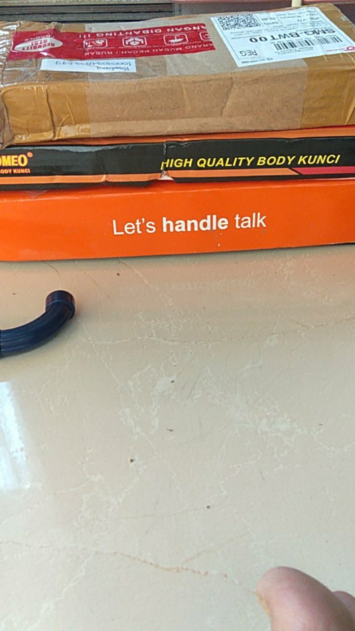 Handle Pintu Maron Tarikan Pintu Mahoni Gagang Pintu Rumah Kotak Minimalis Kunci Stainles 33 Cm Twin