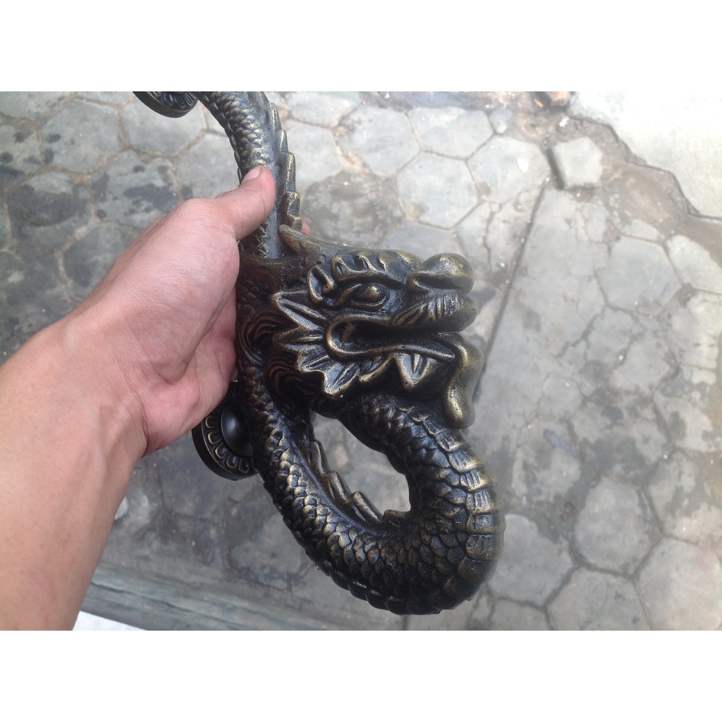 Pull handle / handle pintu antik motif naga Juwana
