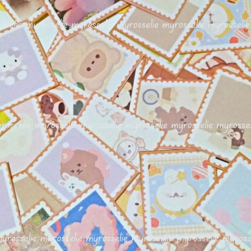 

STICKER PERANGKO JOURNALING CUTE STAMPS UNTUK DEKORASI BUJO SCRAPBOOK