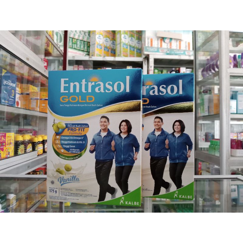 ENTRASOL GOLD RASA VANILA 175 gr | Susu Tinggi Kalsium Dengan Ekstrak Buah Zaitun