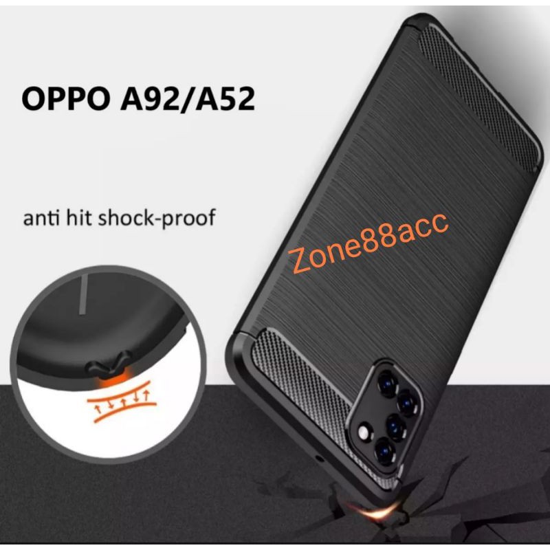 Oppo A52 A72 A92 Silicon Case Softcase iPAKY Carbon Casing Cover TPU