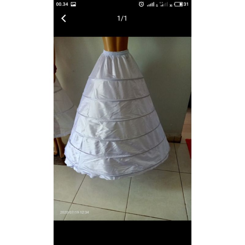 Petticoat Ring 6 Petikot Rok Dalam Pengembang Gaun Pengantin Wedding Dress gaunpengantin weddingdress