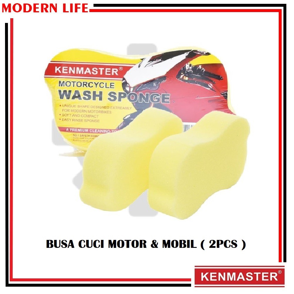 Busa Sponge Foam Spons Cuci Mobil Motor Piring Wash Spon Tebal ( 2pcs )