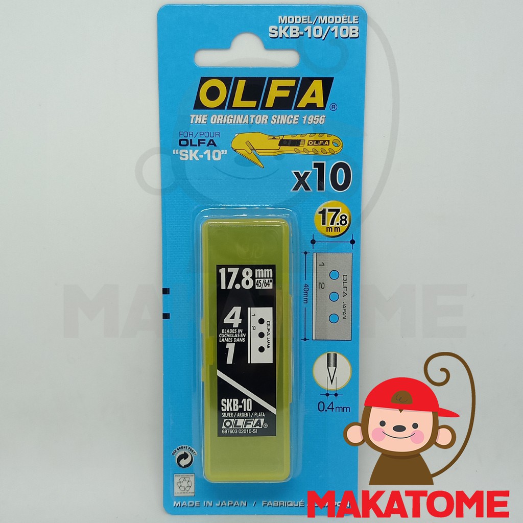 

OLFA SKB-10/10B Spare blade for safety knives SK-10 isi 10 pisau