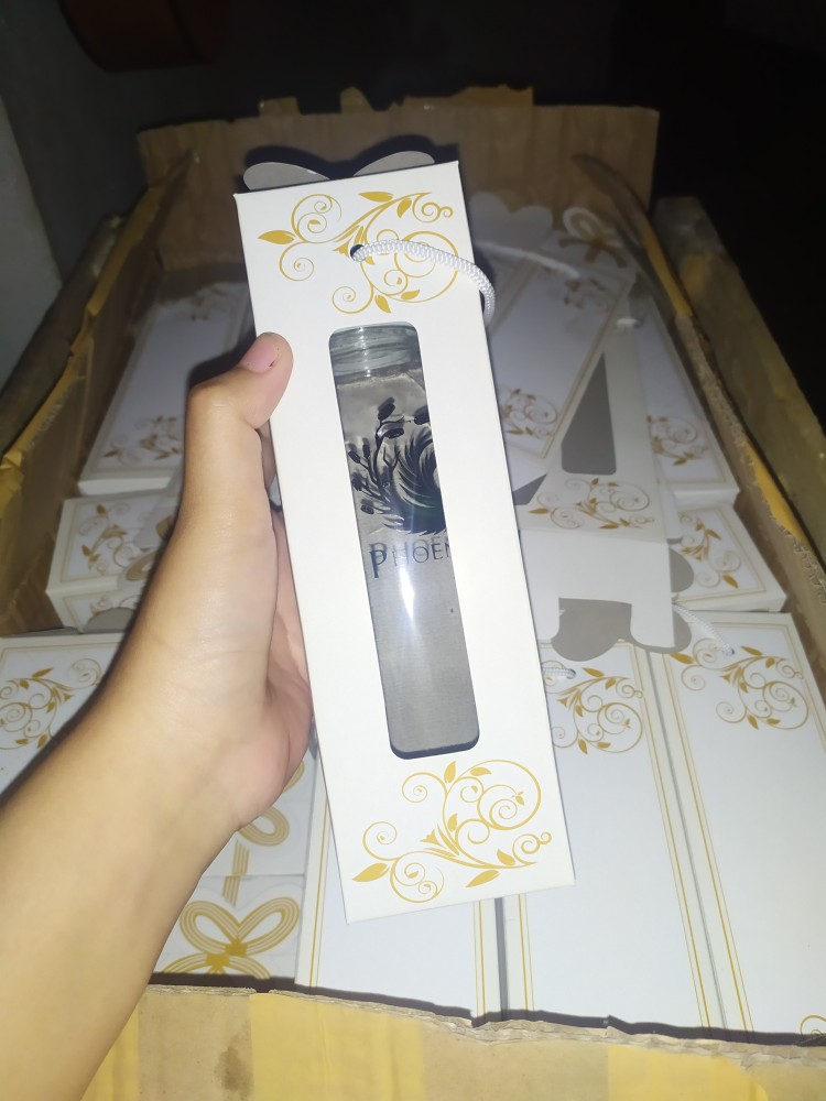 Souvenir Tumbler Kaca Souvenir Pernikahan  Botol Kaca + Free Sablon Satu Warna